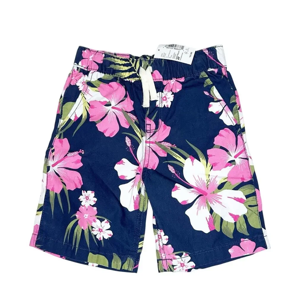 NWT Children's Place Tropical Print Woven Shorts Size 4T